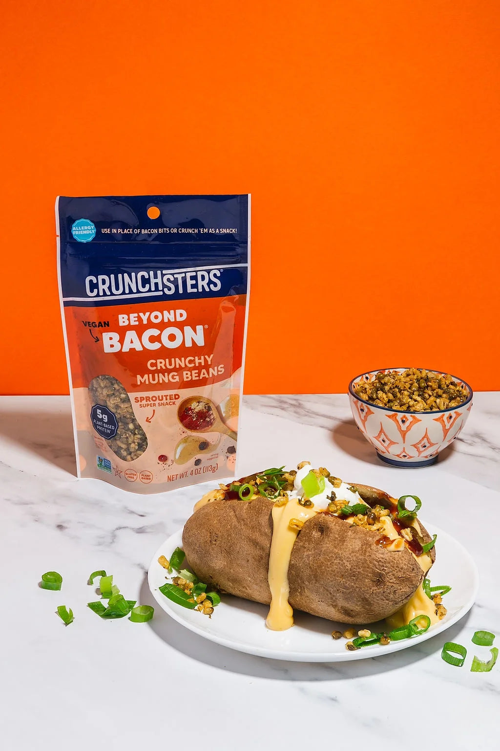 Crunchsters Sprouted Protein Snack Beyond Bacon 4oz 6-Pack W506797