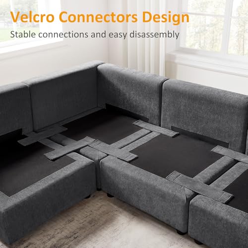 Modular Sectional Sofa with Ottoman for Small Apartments U669203