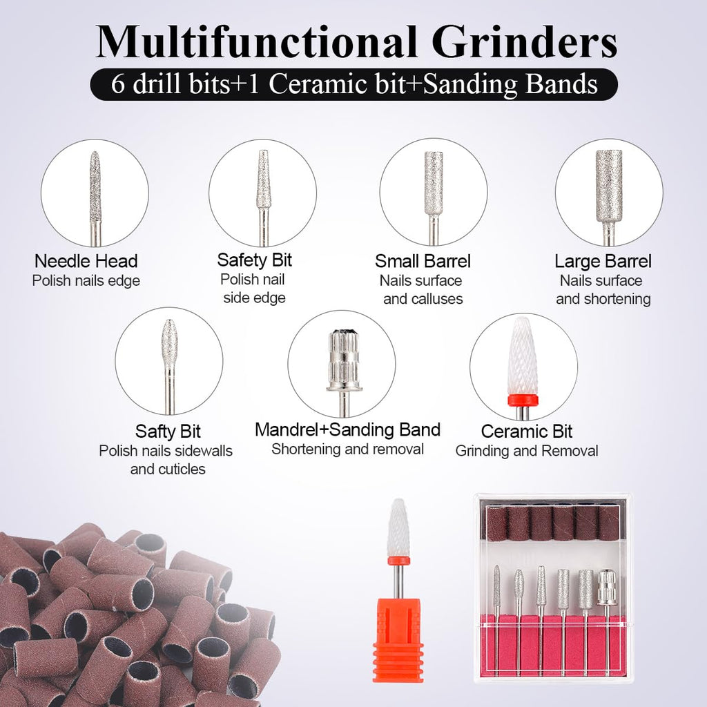 Rechargeable Electric Nail Drill for Acrylic Nails, Manicure & Pedicure V72970