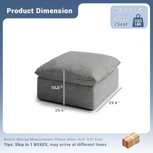 Cloud Modular Sectional Sofa, Waterproof Down Filled, High Backrest 5 Seater, Dark Gray J53470