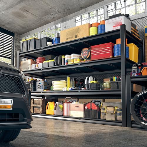 REIBII 60" W Garage Shelving 5-Tier Heavy Duty Metal Storage Shelves B60038