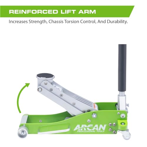 ARCAN Tools 3-Ton Quick Rise Aluminum Floor Jack with Dual Pump Pistons I786