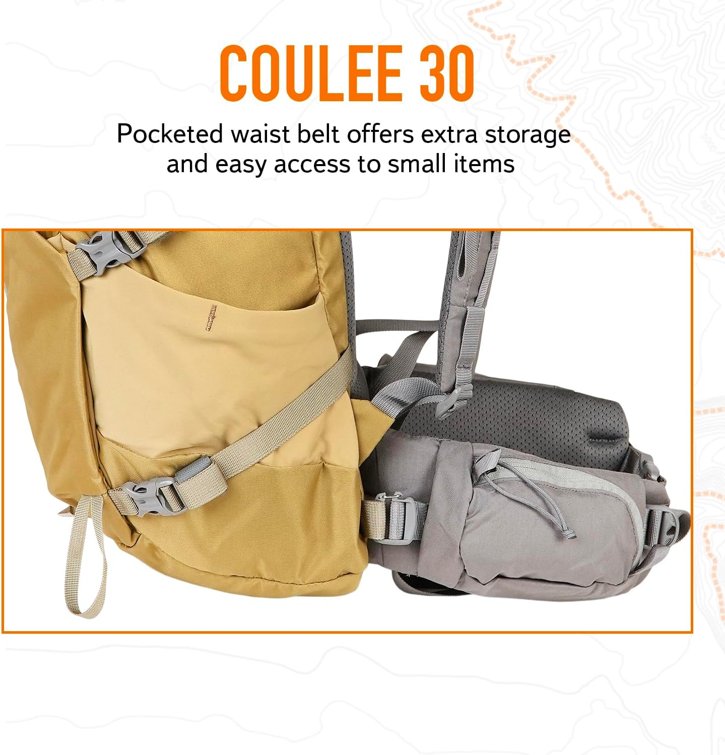 Mystery Ranch Coulee 30 Backpack - Lightweight Hiking Daypack, 30L, L/XL, Coriander F879240