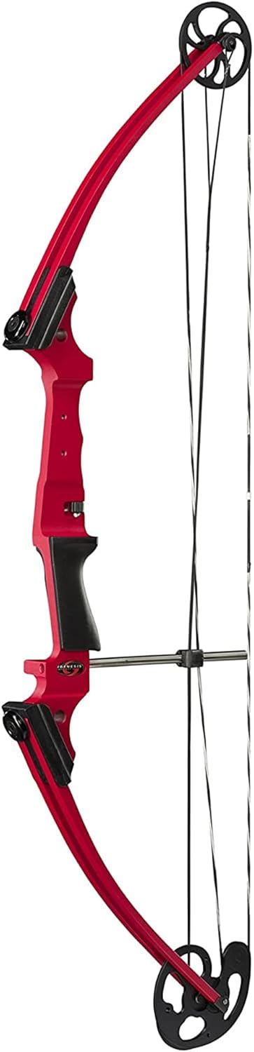 Genesis Archery Compound Bow Adjustable Draw Length 15-30in Draw Weight 10-20lbs Right-Handed Red 2 Pack G8178