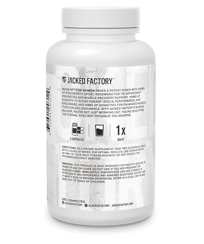 Jacked Factory Build-XT Daily Muscle Builder Supplement - 60 Veggie Pills C560