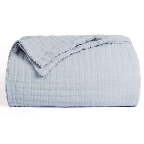 Love's cabin 6 Layer Cotton Muslin Blanket King Size Sage Green N5670