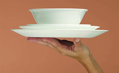 Corelle Vitrelle Glass Winter Frost White Luncheon Plate 22 cm, Pack of 6 Y74804