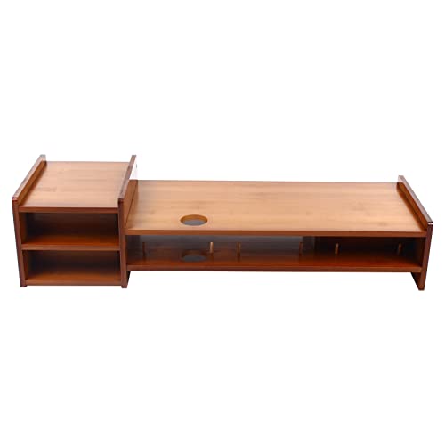 Monitor Stand with Storage Drawer for Laptop and Computer, Wood Color A991