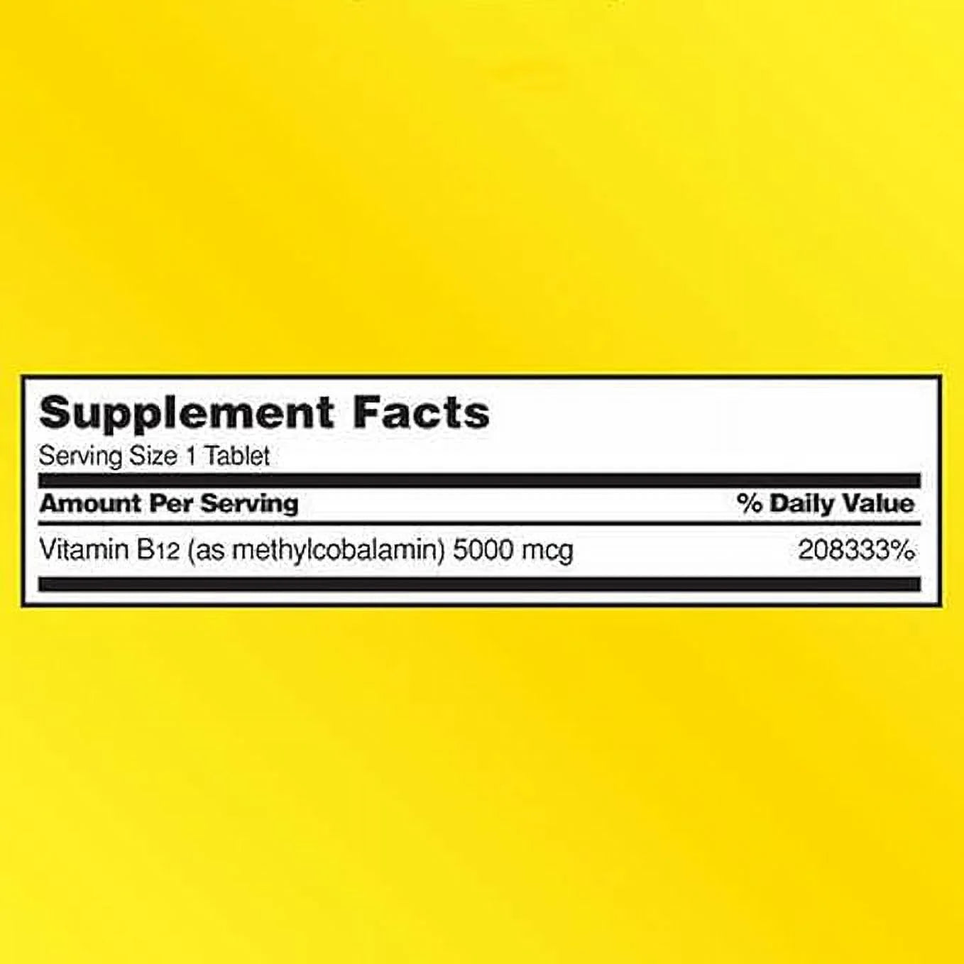 Kir-kland Signature Vitamin B12 5000 mcg Tablets, Cherry Flavored, 300 Count O95000