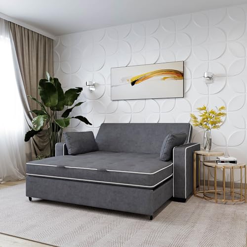 Serta Ainsley Convertible Sleeper Sofa Queen Size Navy Velvet V951