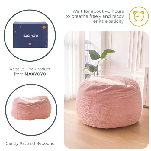 MAXYOYO Giant Bean Bag Chair Bed for Adults, Convertible Floor Sofa G466