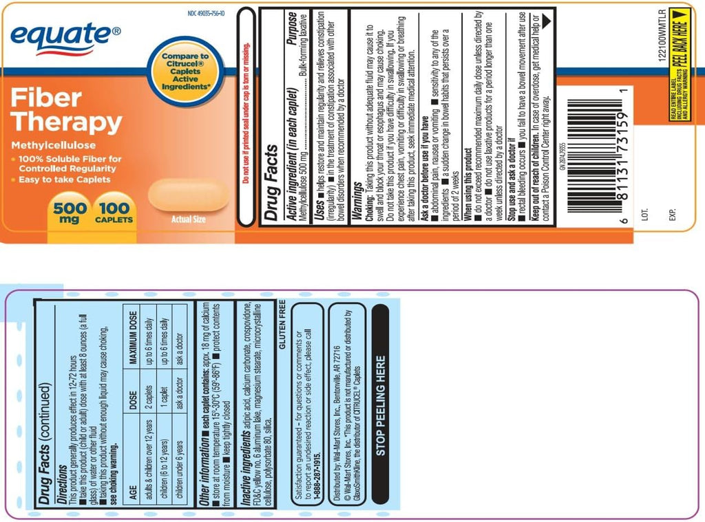 Fiber Therapy Methylcellulose 500mg, 100ct Z228