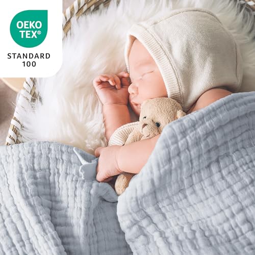 Love's cabin 6 Layer Cotton Muslin Blanket King Size Sage Green N5670