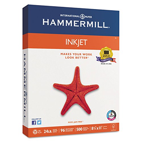 Hammermill Printer Paper 24 Lb, 8.5 x 11, 5 Ream (2,500 Sheets) S804