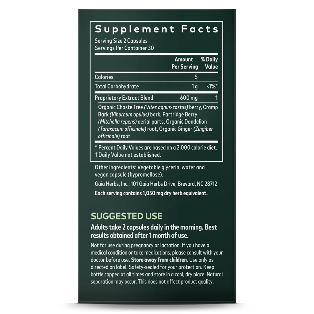 Gaia Herbs Women Fertility Support 60 Vegan Caps H7874