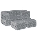 Delta Children Serta Perfect Sleeper Convertible Sofa & Play Set with 2 Ottomans, Grey O22117