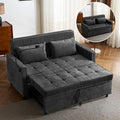 Merax 3 in 1 Convertible Sleeper Sofa Bed Futon with USB Ports, Brown V2286