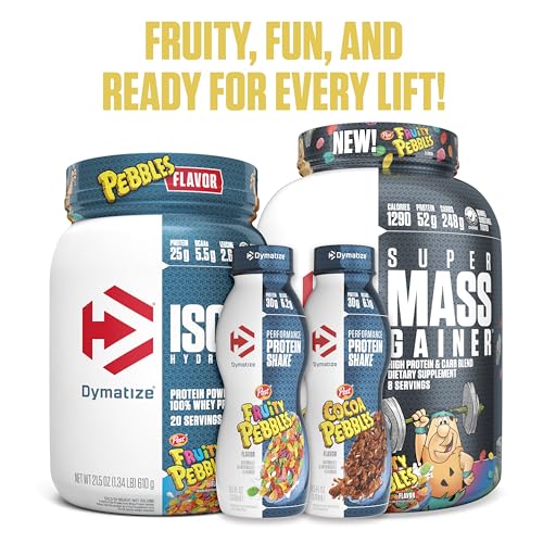 Dymatize x Fruity Pebbles ISO100 Whey Protein Powder, 25g Protein, 20 Servings N7653