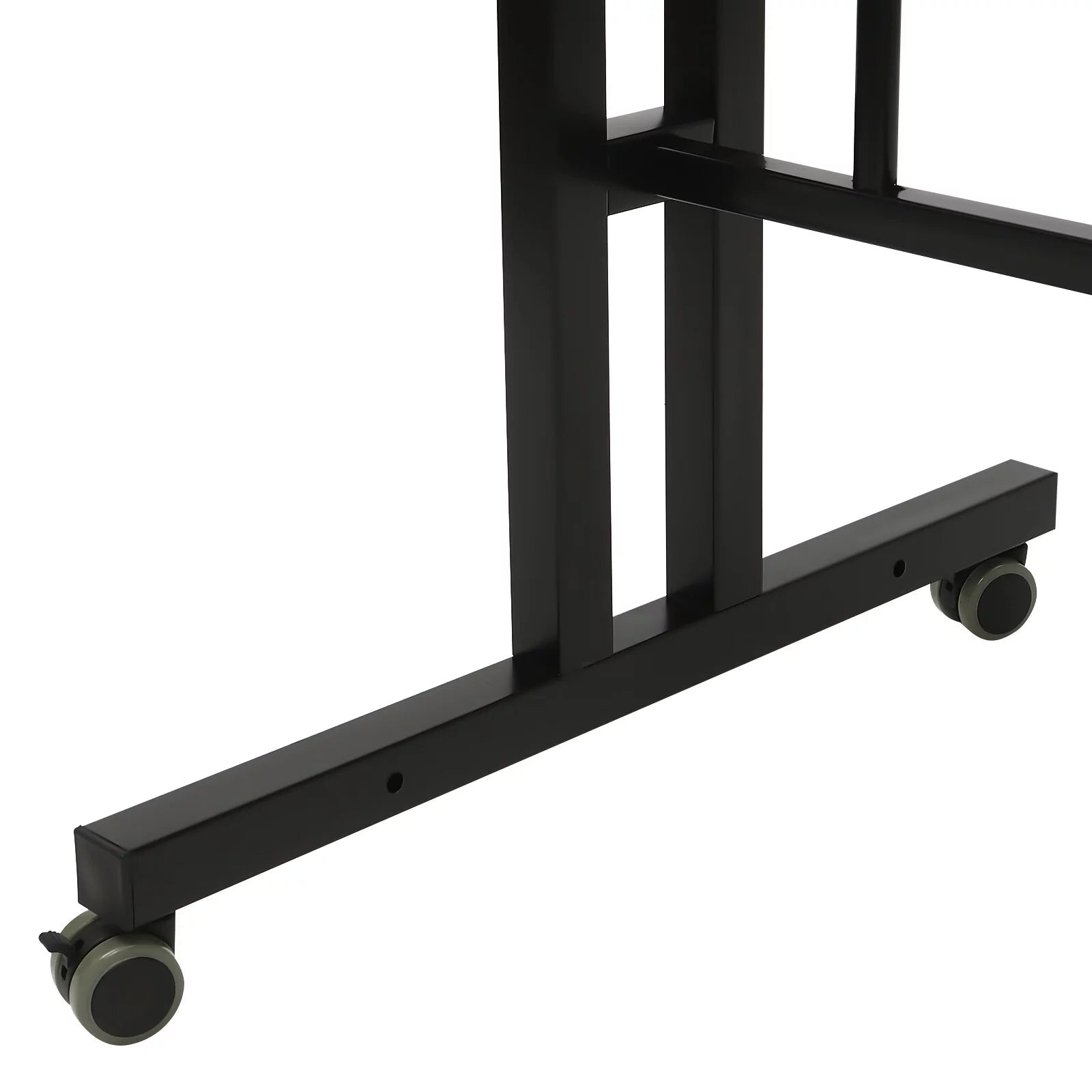 Loyalheartdy 24" Mobile Stand Up Desk with Wheels, Adjustable Height, Black L148256
