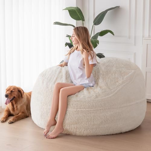 MAXYOYO Giant Bean Bag Chair Bed for Adults, Convertible Floor Sofa G466