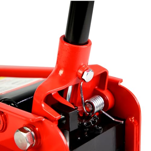 Pvillez Floor Jack, Heavy Duty Hydraulic Low Profile Steel Racing Jack, 2 Ton Capacity Blue H10635