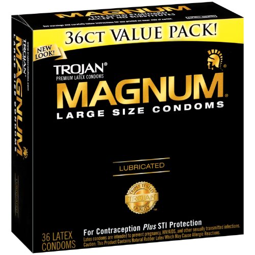 TROJAN Magnum Thin Lubricated Condoms, 3 Count J708