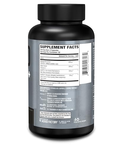 Jacked Factory Build-XT Daily Muscle Builder Supplement - 60 Veggie Pills C560