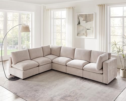 Modular Sectional Sofa with Ottoman for Small Apartments U669203