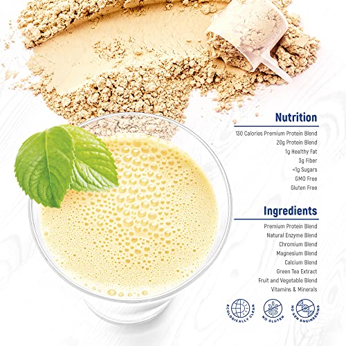 Men’s Balanced Nutrition Meal Replacement Shake, Vanilla, 20g Protein, Gluten Free B980
