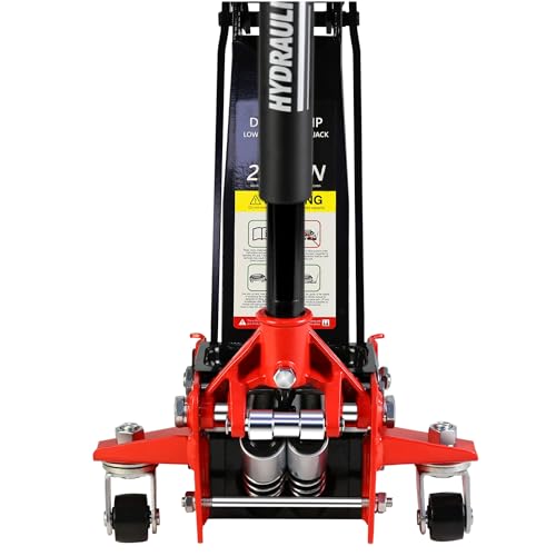 Pvillez Floor Jack, Heavy Duty Hydraulic Low Profile Steel Racing Jack, 2 Ton Capacity Blue H10635
