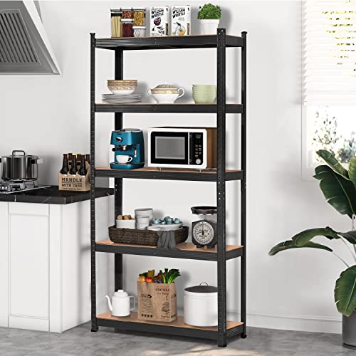 Yaheetech 5-Tier Heavy Duty Garage Shelving Unit, Adjustable Metal Storage Rack, Blue J339478