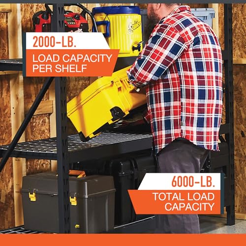Ironton 4-Tier Industrial Steel Shelving Unit, 8000-Lb Capacity B81608
