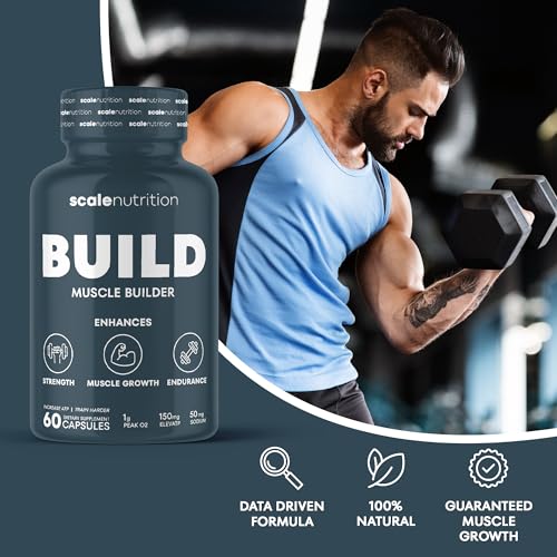 Build Muscle Builder Supplement for Men & Women, 60 Capsules T30219
