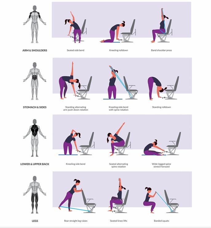 Pilates Chair Reformer Home Gym Workout Machine H669103