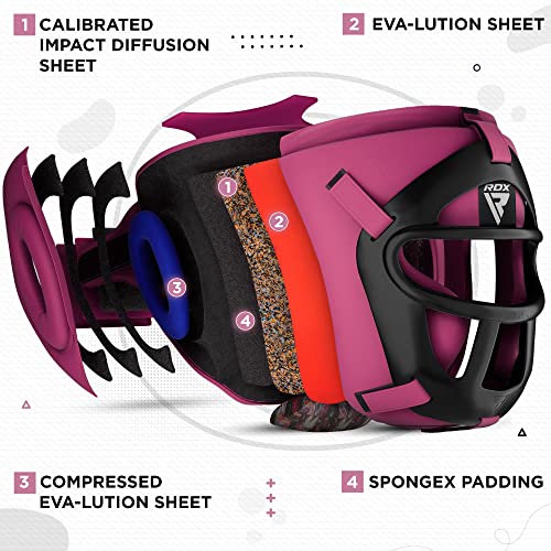 RDX Boxing Headgear MMA Muay Thai with Removable Face Grill Y6691