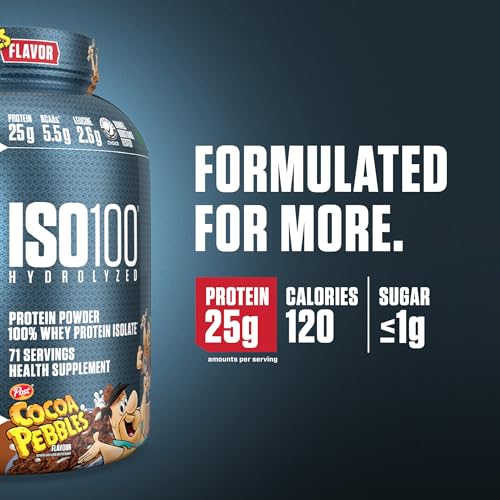 Dymatize x Fruity Pebbles ISO100 Whey Protein Powder, 25g Protein, 20 Servings N7653