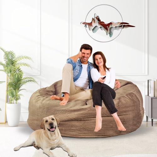 Bean Bag Chair for Adults 3FT, Soft Removable Cover, Light Gray M535251