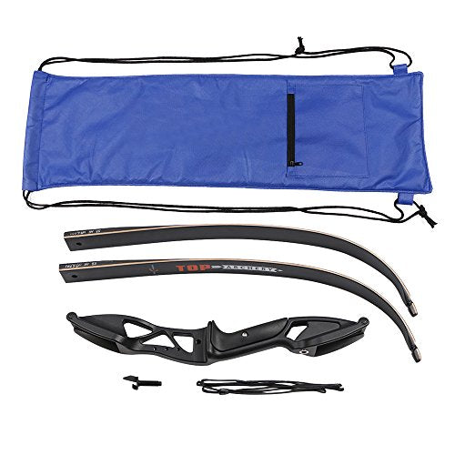 Toparchery Archery 56" Takedown Recurve Bow Metal Riser Right Hand Black T792409