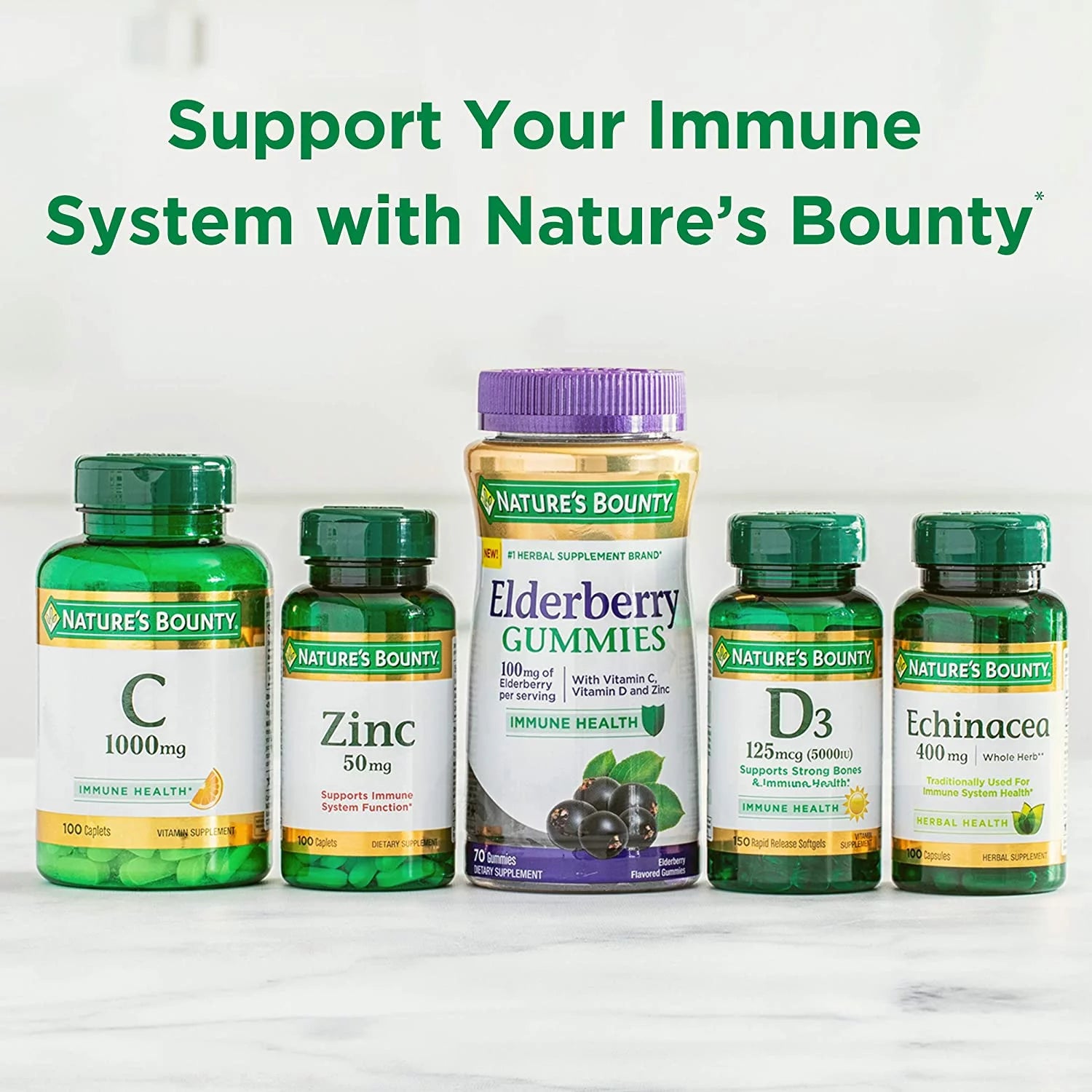 Nature's Bounty Vitamin D3 Softgels, 2000 IU, 150 Ct, 2 Pack H319