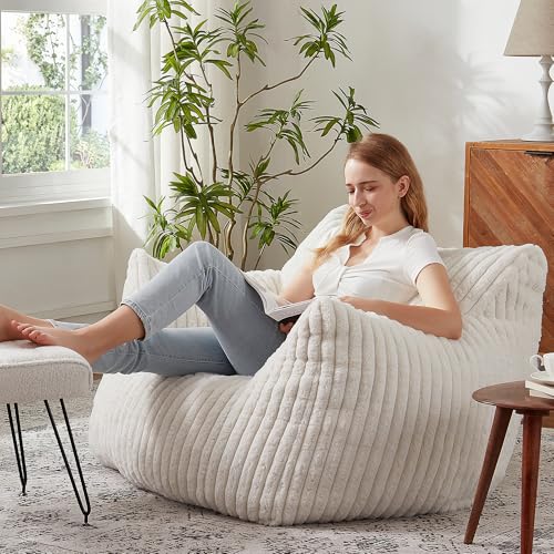 Giant Bean Bag Chair with Filling and Armrests for Adults Teens P241564