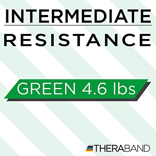 THERABAND Resistance Loop Band, Latex Mini Band for Pilates, Yoga, Strength Training, 12 Inch, Green W9533