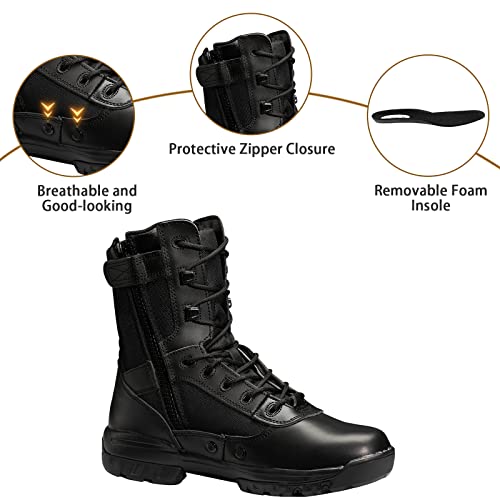 Men's Military Tactical Boots with Zipper Z45530