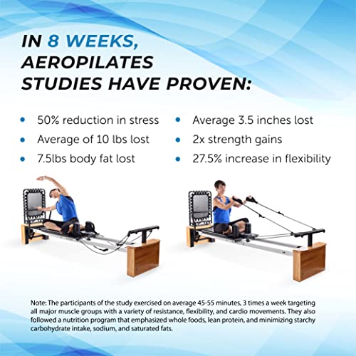 Stamina AeroPilates Pro Reformer Pilates Machine with Cardio Rebounder, Chrome Black L6337