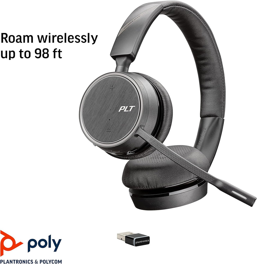 Plantronics Voyager 4210 UC USB-A Bluetooth Headset with Charge Stand L2755