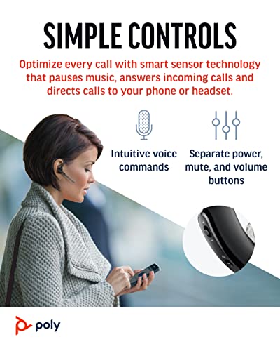 Poly Voyager Legend Wireless Headset - Single-Ear Bluetooth with Noise-Canceling Mic S962