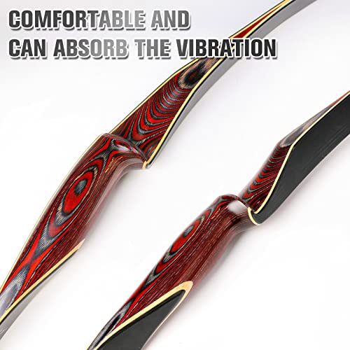 58" Laminated Recurve Bow Hunting Archery 20-60lbs Z3204