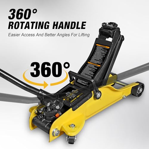 YELLOW JACKET 2.5 Ton Trolley Jack with Carrying Case, 5500 lb Capacity N593266