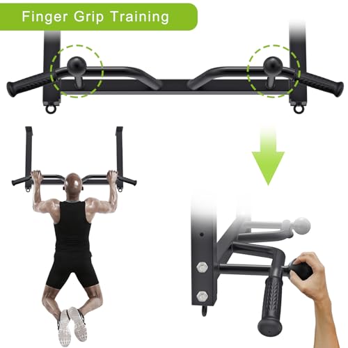 32" Ceiling Mounted Pull Up Bar - Heavy Duty, Adjustable, Home Gym with Punching Bag Hanger B99862