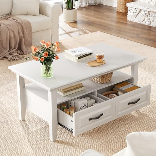 Marsail Lift Top Coffee Table with Storage, Natural Oak L27078