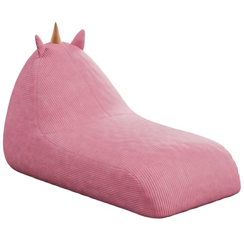 COMAX Unicorn Bean Bag Chair for Kids with Filler, Pink H562644